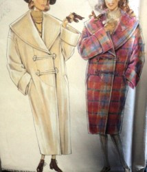 6114 SHAWL COLLAR NL LINED COAT,JACKET PATTERN SM-XL 6-24